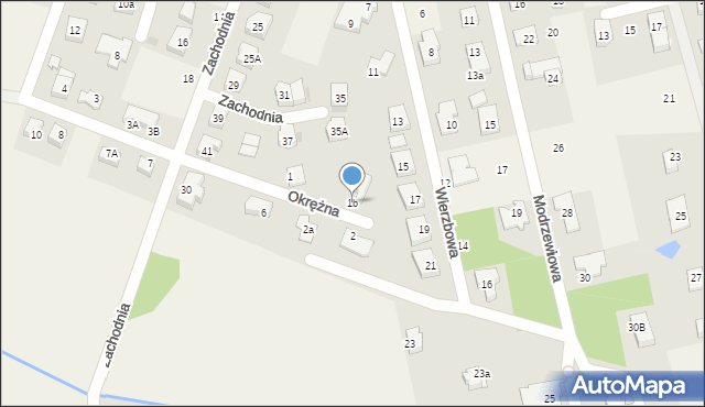 Długołęka, Okrężna, 1b, mapa Długołęka