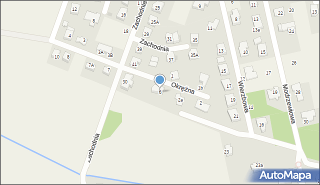 Długołęka, Okrężna, 6, mapa Długołęka