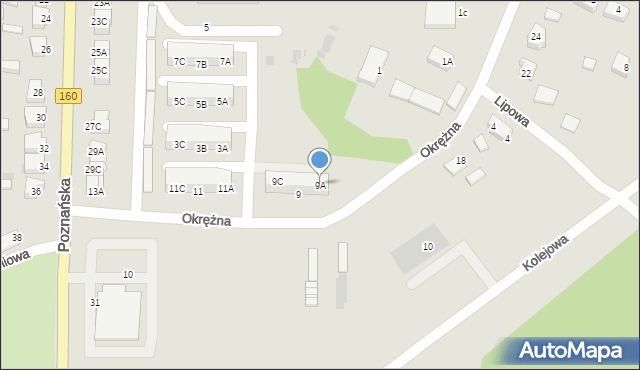 Drezdenko, Okrężna, 9A, mapa Drezdenko