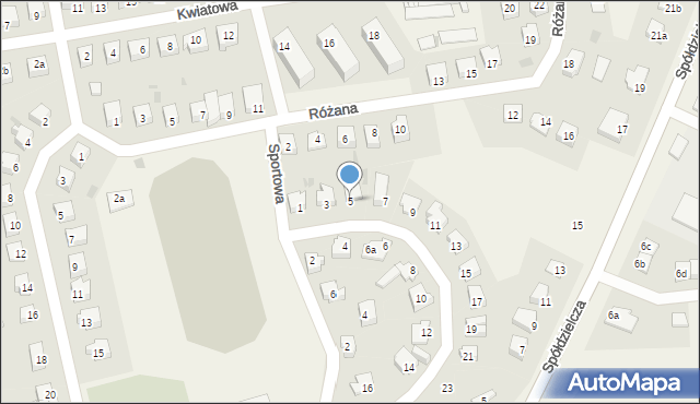 Dywity, Okrągła, 5, mapa Dywity
