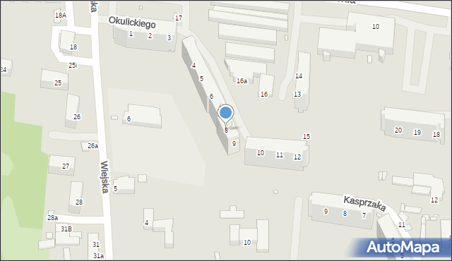 Elbląg, Okulickiego Leopolda, gen., 8, mapa Elbląga