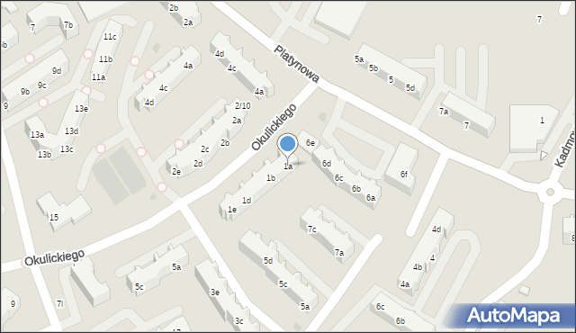Gdańsk, Okulickiego Leopolda, gen., 1a, mapa Gdańska