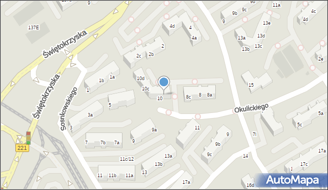 Gdańsk, Okulickiego-Niedźwiadka Leopolda, gen., 10a, mapa Gdańska