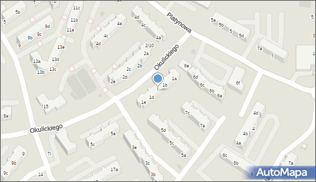 Gdańsk, Okulickiego-Niedźwiadka Leopolda, gen., 1c, mapa Gdańska