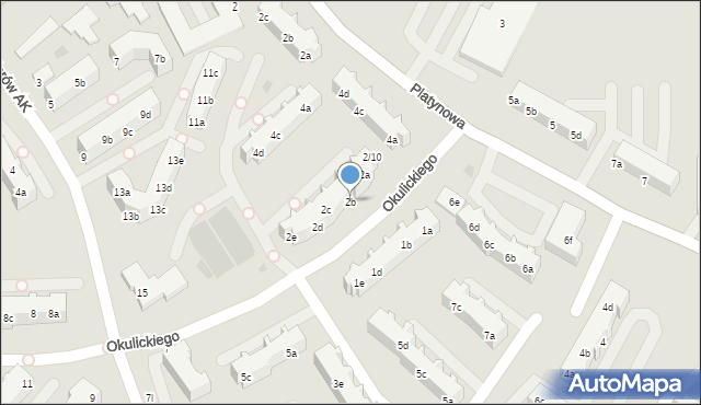 Gdańsk, Okulickiego-Niedźwiadka Leopolda, gen., 2b, mapa Gdańska