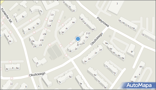 Gdańsk, Okulickiego-Niedźwiadka Leopolda, gen., 2c, mapa Gdańska