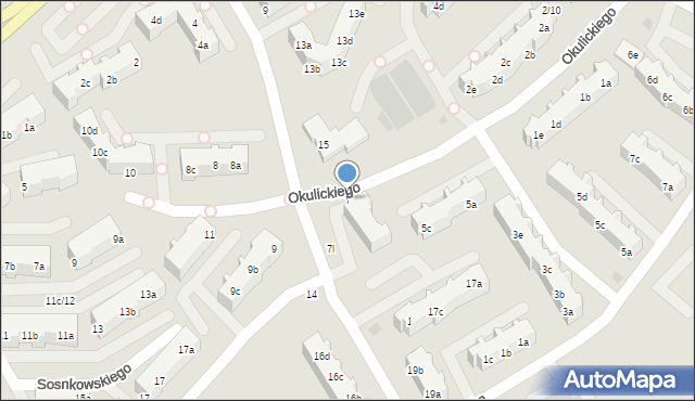 Gdańsk, Okulickiego-Niedźwiadka Leopolda, gen., 7, mapa Gdańska