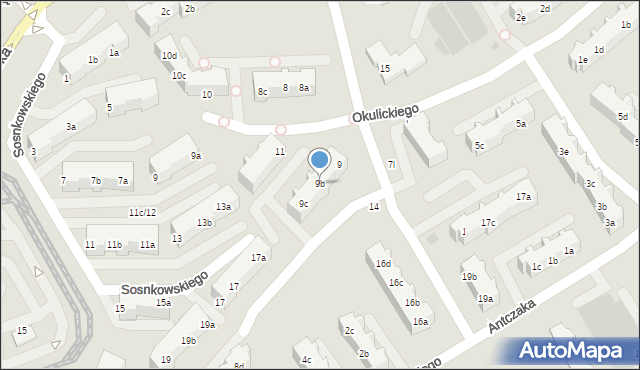 Gdańsk, Okulickiego-Niedźwiadka Leopolda, gen., 9b, mapa Gdańska