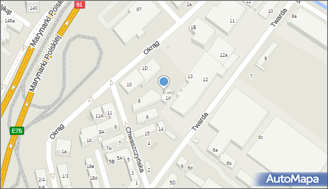 Gdańsk, Okrąg, 1C, mapa Gdańska