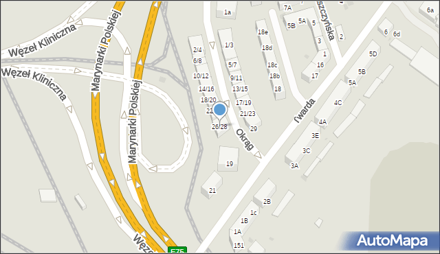 Gdańsk, Okrąg, 26/28, mapa Gdańska