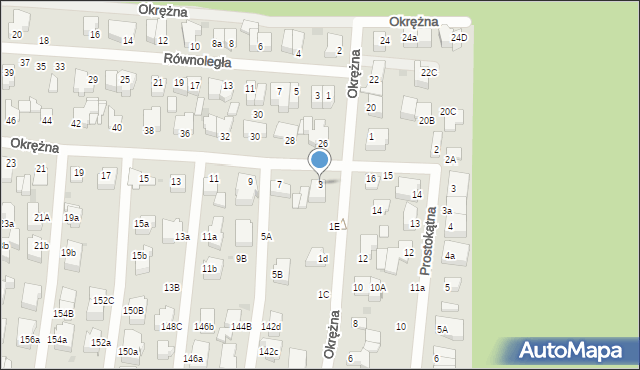 Gdynia, Okrężna, 3, mapa Gdyni