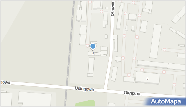 Gliwice, Okrężna, 8, mapa Gliwic