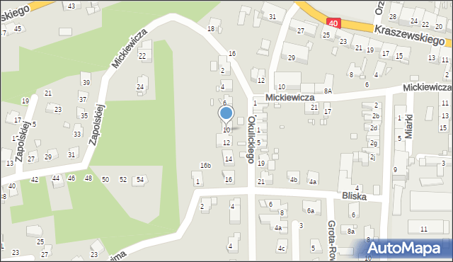 Głuchołazy, Okulickiego-Niedźwiadka Leopolda, gen., 10, mapa Głuchołazy