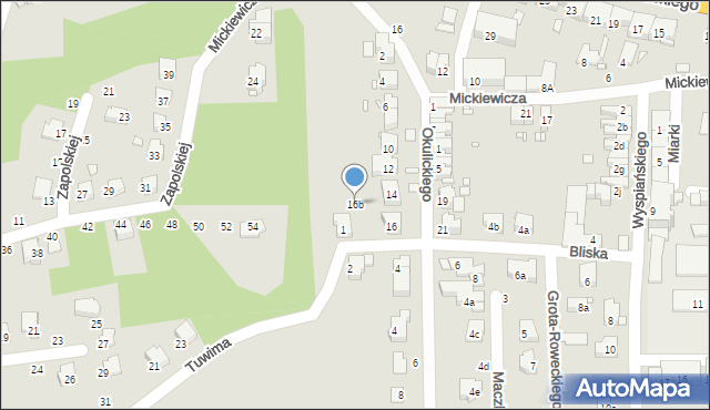 Głuchołazy, Okulickiego-Niedźwiadka Leopolda, gen., 16b, mapa Głuchołazy