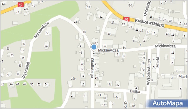 Głuchołazy, Okulickiego-Niedźwiadka Leopolda, gen., 3, mapa Głuchołazy