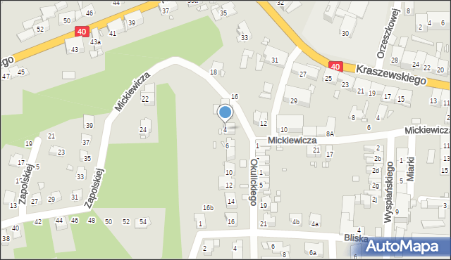 Głuchołazy, Okulickiego-Niedźwiadka Leopolda, gen., 4, mapa Głuchołazy