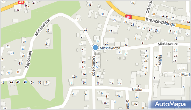 Głuchołazy, Okulickiego-Niedźwiadka Leopolda, gen., 5, mapa Głuchołazy