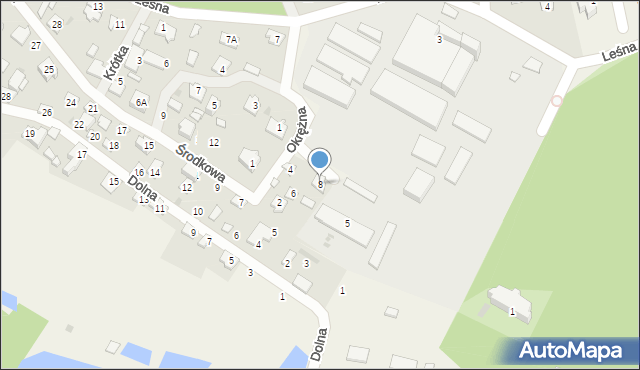 Głuchów, Okrężna, 8, mapa Głuchów