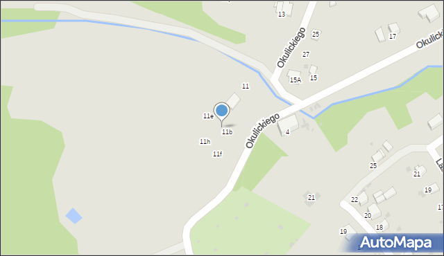 Gorlice, Okulickiego Leopolda, gen., 11c, mapa Gorlic