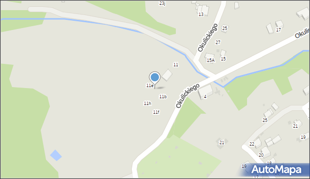 Gorlice, Okulickiego Leopolda, gen., 11d, mapa Gorlic