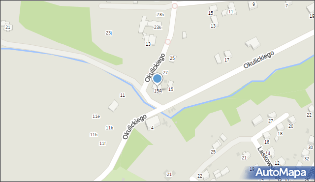 Gorlice, Okulickiego-Niedźwiadka Leopolda, gen., 15A, mapa Gorlic