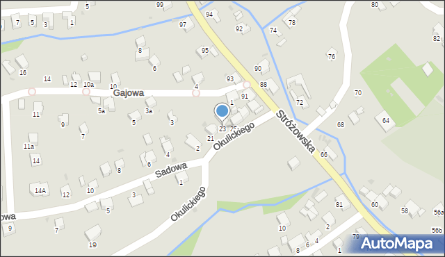 Gorlice, Okulickiego-Niedźwiadka Leopolda, gen., 23, mapa Gorlic