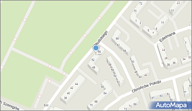 Gorzów Wielkopolski, Okulickiego-Niedźwiadka Leopolda, gen., 54, mapa Gorzów Wielkopolski