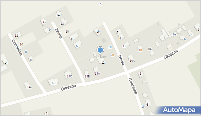 Grębocin, Okrężna, 12a, mapa Grębocin