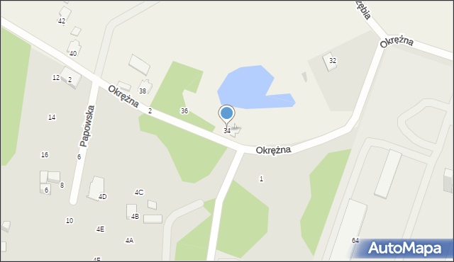 Grębocin, Okrężna, 34, mapa Grębocin