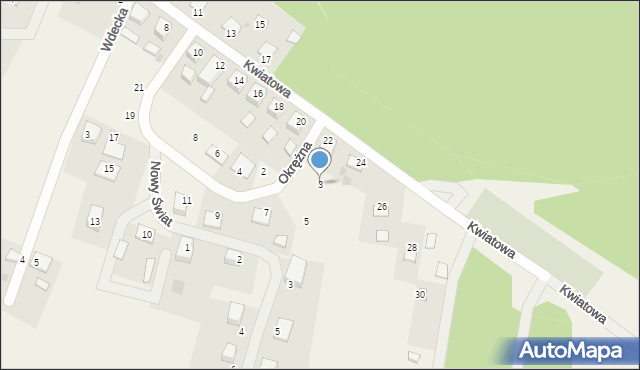 Gródek, Okrężna, 3, mapa Gródek