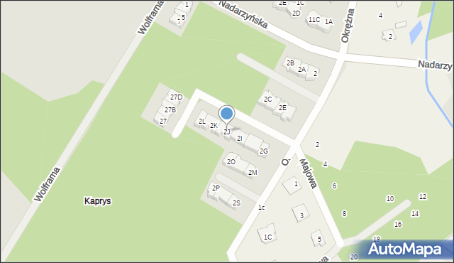 Grodzisk Mazowiecki, Okólna, 2J, mapa Grodzisk Mazowiecki