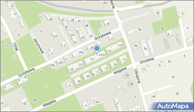 Grodzisk Mazowiecki, Okrężna, 11e, mapa Grodzisk Mazowiecki