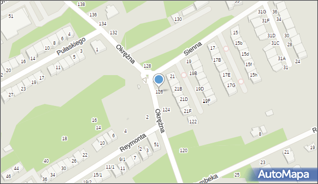 Grodzisk Mazowiecki, Okrężna, 126, mapa Grodzisk Mazowiecki