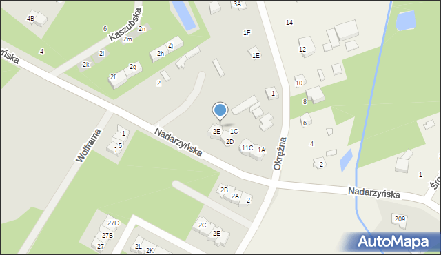 Grodzisk Mazowiecki, Okrężna, 1D, mapa Grodzisk Mazowiecki