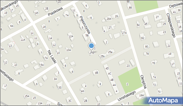 Grodzisk Mazowiecki, Okrężna, 27D, mapa Grodzisk Mazowiecki