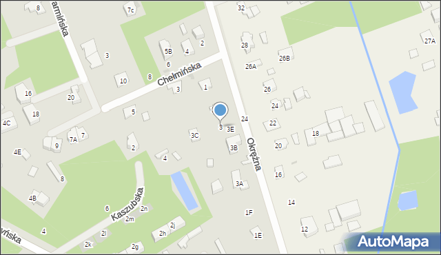 Grodzisk Mazowiecki, Okrężna, 3, mapa Grodzisk Mazowiecki