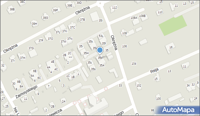 Grodzisk Mazowiecki, Okrężna, 35d, mapa Grodzisk Mazowiecki