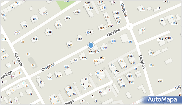 Grodzisk Mazowiecki, Okrężna, 37L, mapa Grodzisk Mazowiecki