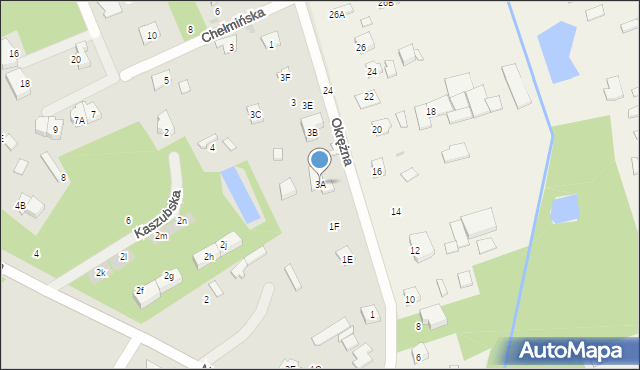 Grodzisk Mazowiecki, Okrężna, 3A, mapa Grodzisk Mazowiecki