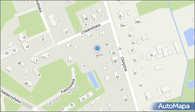 Grodzisk Mazowiecki, Okrężna, 3C, mapa Grodzisk Mazowiecki