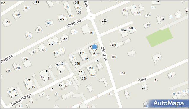 Grodzisk Mazowiecki, Okrężna, 53F, mapa Grodzisk Mazowiecki