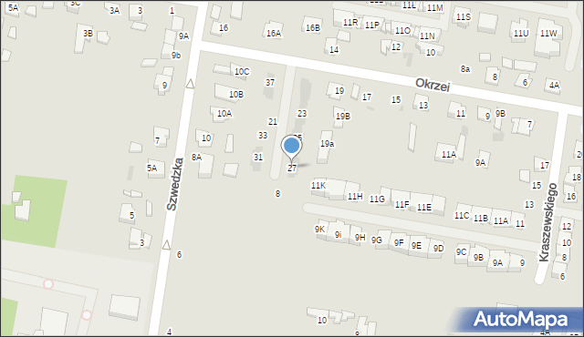 Grodzisk Mazowiecki, Okrzei Stefana, 27, mapa Grodzisk Mazowiecki