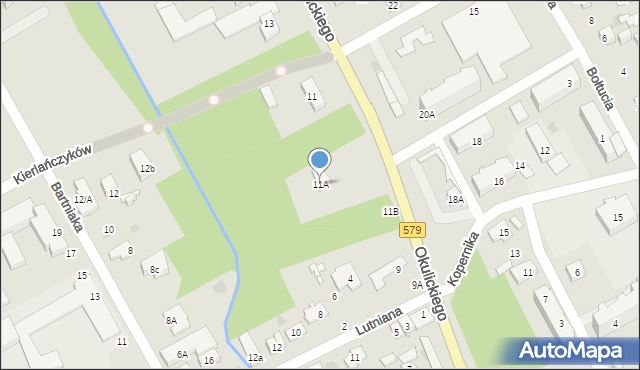 Grodzisk Mazowiecki, Okulickiego-Niedźwiadka Leopolda, gen., 11A, mapa Grodzisk Mazowiecki