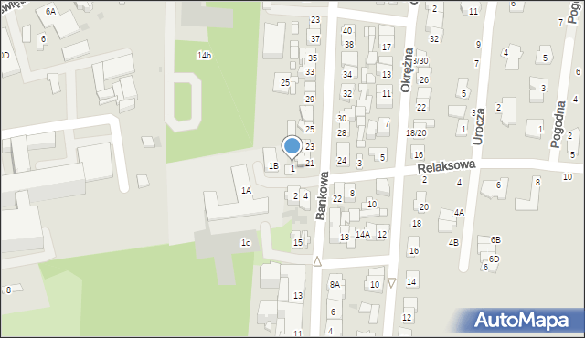 Grójec, Okrężna, 1, mapa Grójec