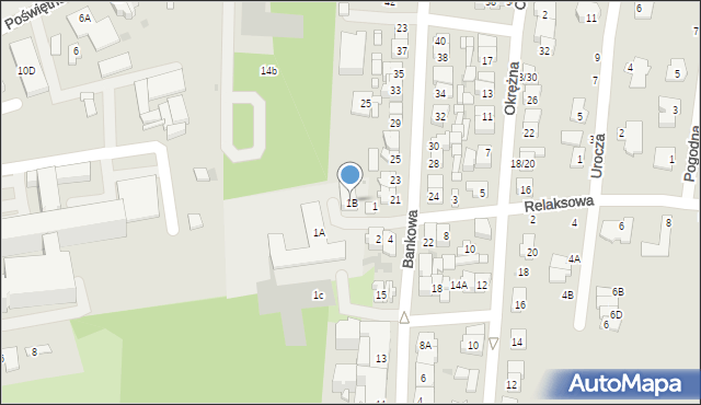 Grójec, Okrężna, 1B, mapa Grójec