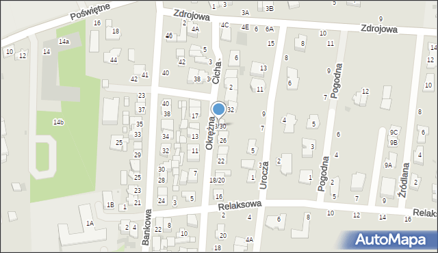 Grójec, Okrężna, 28/30, mapa Grójec