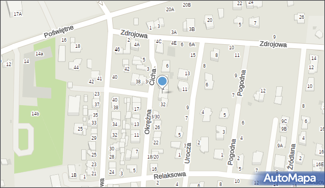 Grójec, Okrężna, 34A, mapa Grójec