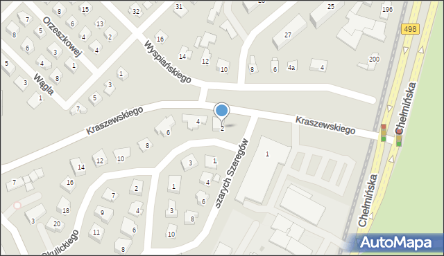 Grudziądz, Okulickiego-Niedźwiadka Leopolda, gen., 2, mapa Grudziądza