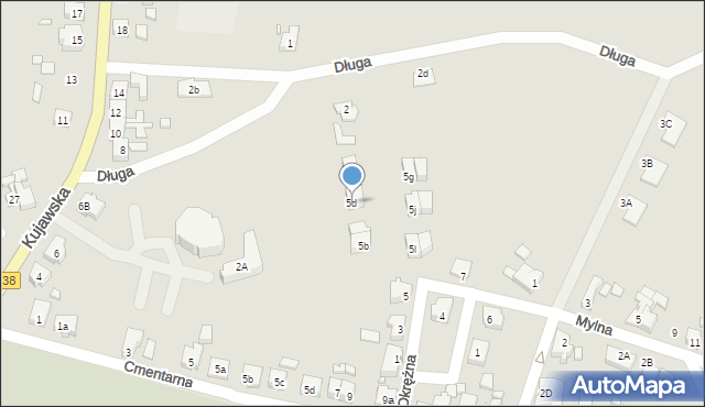 Gubin, Okrężna, 5d, mapa Gubin