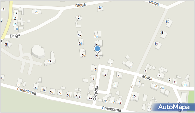 Gubin, Okrężna, 5l, mapa Gubin